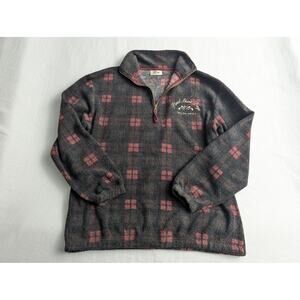 Taylor Swift Size M Fleece Plaid Shirt Days Jacket Quarter Zip Red TV Sweater